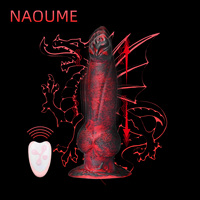Heißer Verkauf Fernbedienung Silikon-Dildo Vibrator Drachen Riesen-Dildo für Männer Dehnbar Auf- und Abwärts Fantasy-Monster Sexspielzeug für Frauen