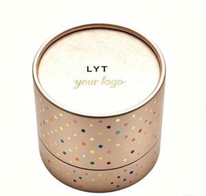 Boîte en papier personnalisée de luxe avec impression dorée, tube cylindrique en kraft écologique pour l'emballage d'aromathérapie et de cire de sable - Product Image 5