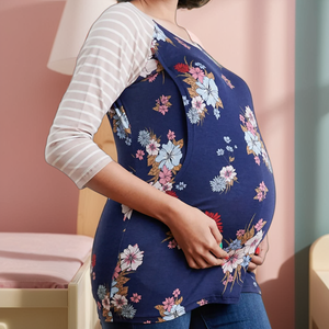 Tops de enfermería florales de moda para maternidad, camisa de verano suave, fácil acceso a la lactancia materna - Product Image 1