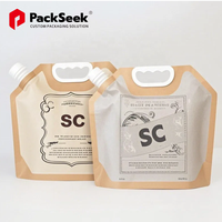 Pochettes à bec verseur écologiques et recyclables en papier kraft pour aliments, bière et boissons – Emballage liquide Doypack