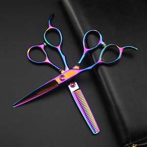 Tijeras profesionales de acero inoxidable para barbería, juego de peines para cortar el pelo, fábrica profesional - Product Image 6