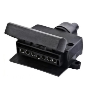 Conector de Enchufe Plano de 7 Pines para Remolque, Impermeable, Montaje Lateral Manual, Adaptador para Caravana, Accesorios Exteriores para RV - Product Image 1