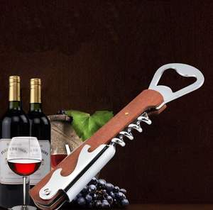 Vente en gros - Nouveauté : Tire-bouchon multifonctionnel en bois et plastique, design hippocampe, avec logo, et couteau, dans un coffret cadeau - Product Image 4