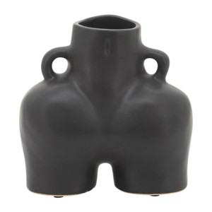 Vaso in ceramica a forma di mezzo corpo astratto, moderno, in gres, per decorazioni da soggiorno, vaso chic per composizioni floreali - Product Image 5
