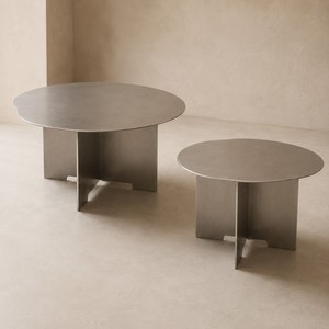 Modernes Handgefertigtes Gebürstetes Edelstahl Couchtisch-Set mit Langlebigem Design für Wohnzimmermöbel - Product Image 4