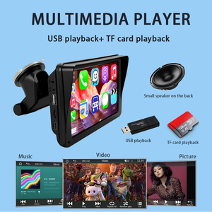 Reproductor Multimedia Portátil con Pantalla IPS de 7 Pulgadas, DVR, CarPlay/Android Auto, Grabador de Conducción de Doble Lente, Radio para Auto y Motocicleta, GPS - Product Image 3