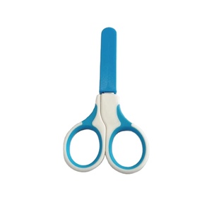 Stainless Steel Durable Safety Baby and Nose Hair <strong>Nail</strong> Scissors With Plastic Handle and <strong>Protective</strong> Sleeve - Product Image 1