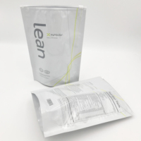 Emballage en plastique refermable, sacs en plastique en aluminium Mylar argenté avec fermeture éclair, pochette anti-odeur