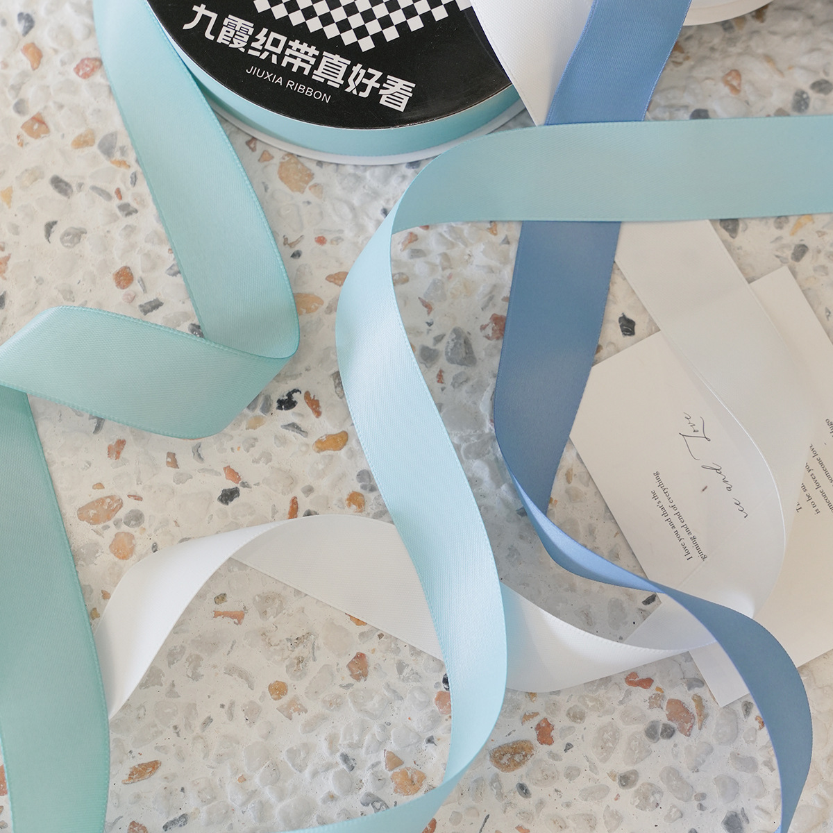 2.5cm Solid Color Matte Cotton Printed Ribbon for Bouquet Birthday Cake Box Wrapping Gift Decoration-for Valentine's Day