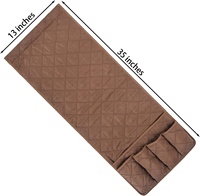 Dispositif de stockage d'accoudoir de canapé antidérapant à 5 poches Support de télécommande en matériau PP Accessoires de table de chevet Sac de fauteuil de canapé