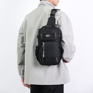 Midelunya hommes à la mode Oxford tissu multifonctionnel <span class=keywords><strong>poitrine</strong></span> sac étanche extérieur bandoulière épaule sac à dos fermeture éclair nouveau - Product Image 3