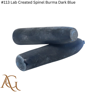 Espinela Cultivada en Laboratorio # 113 Espinela Sintética Creada en Laboratorio, Espinela de Birmania Azul Oscuro en Bruto, Espinela Sintética de Fusión por Llama Certificada y Simulada - Product Image 4