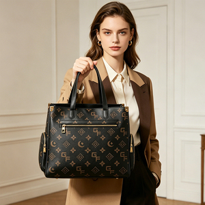 Wholesale GORFIA Brand High Quality Women's Luxury Fashion Black Designer Latest PU Leather Handbag - Product Image 2
