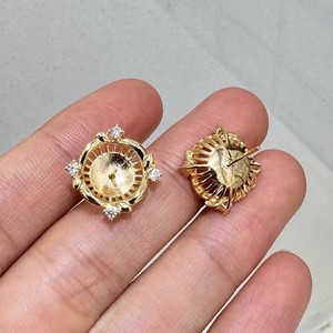 22509DIY Accesorios de Perlas, Pendientes de Plata S925, Soporte Hueco para Perlas, Pendientes de Plata con Perlas Redondas de 10-11 mm - Product Image 3