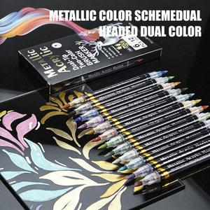 Marcadores Acrílicos de Doble Punta y Doble Color para Material Escolar, Rotuladores de Punta Fina para Papelería - Product Image 4