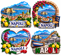YIWU BaiWen Promotion Vente en gros Personnalisé Impression machine Italie Naples Résine 3D Aimant de réfrigérateur touristique Cadeau souvenir