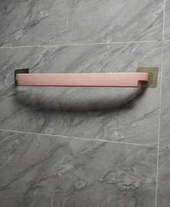 2026 New Household Self-adhesive Towel Rack Plastic <b>Wall</b>-<b>mounted</b> Home Bathroom Frame Adhesive Simple Bathroom <b>Shelf</b> - Product Image 3