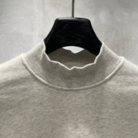 Pull molletonné épais 345 g/m² de style américain, personnalisé pour marque de mode, coupe ample, col roulé, manches longues