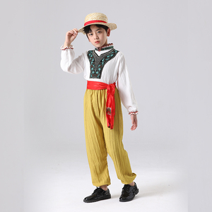 Disfraces de actuación étnica <span class=keywords><strong>eslovaca</strong></span> para niños que comprenden vestidos, pantalones, parte superior hecha de poliéster - Product Image 4
