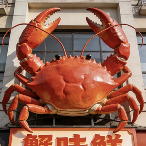 Promotion de Vente Directe Usine : Sculpture de Homard et de <span class=keywords><strong>Crabe</strong></span> en Résine de Fibre de Verre, Décoration Extérieure de Jardin, Style Pop Art Lumineux - Product Image 5