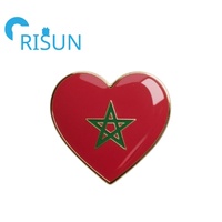 FactoryMetal Marocain Monaco-Ville Voyage Souvenir Pin Badge Aimant Personnalisé Maroc Carte Drapeau Chapeau Cap Épinglette Badge Emblème