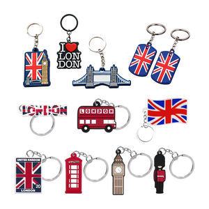 Llaveros de Recuerdo del Reino Unido al por Mayor, Llaveros Metálicos Turísticos, Llaveros de PVC con la Bandera de Inglaterra, Autobús de Dos Pisos Personalizado - Product Image 2