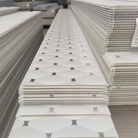 Plaques de plafond en PVC blanc à bas prix, épaisseur 5 mm/6 mm, résistantes au feu, taille personnalisable et service de découpe, imperméables et recyclables