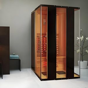 Sauna intérieur infrarouge de nouvelle conception eam armoire en bois de pièce de 2 personnes avec la pruche - Product Image 4