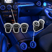 Kit de Luces Ambientales ZYCELA para Benz GLC X253 W253 C205 W205 2015-2022, 64 Colores LED, Sinfonía Inteligente, Compatible con Automóviles de 3-5W, 1 Año de Garantía, 12V