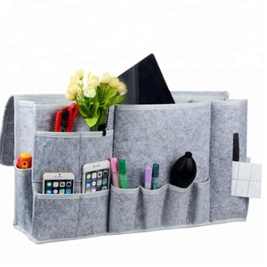 12 Pockets Felt Bedside <strong>Caddy</strong> Storage Organizer <strong>Bed</strong> <strong>Caddy</strong> for Phone Remotes Magazine Glasses Pen Tablet - Product Image 1