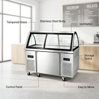 Petite vitrine chauffante de comptoir à double porte avec éclairage LED, efficacité énergétique A++, pour la présentation et le maintien au chaud des aliments