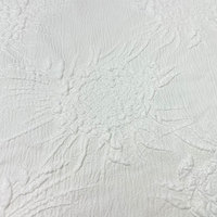 Tissu Jacquard tissé blanc doux pour femmes, 100% Polyester, hortensia confortable, robes de pyjama