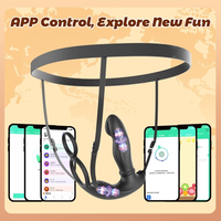 Accessoire de personnage masculin en silicone avec télécommande portable et application mobile