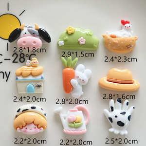 Denim Farm Cartoon DIY hecho en casa teléfono móvil caso Pin joyería zapato hebilla accesorios parche este 6 cuentas plástico resina encantos - Product Image 6