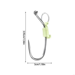 Anzuelo Luminoso de 3.4cm para Camarones Vivos, Anzuelo Metálico con Barbas para Pesca de Bagre en Agua Salada, Accesorios de Pesca - Product Image 1