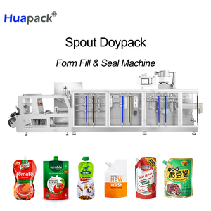 Máquina de Llenado Horizontal Automática para Bolsas con Boquilla Superior de Líquido/Aceite, Precio de Fábrica, Accionamiento Eléctrico para Alimentos y Bebidas - Product Image 1