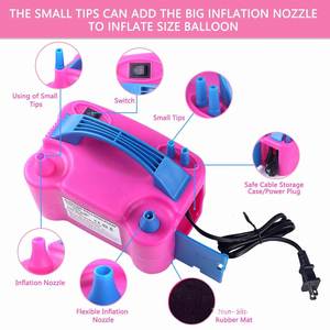 <b>Custom</b> Electric <b>Balloon</b> Pump 600W Dual Nozzle Portable Air Inflator <b>Balloon</b> Blower Pump for Party Decoration Supplies - Product Image 5
