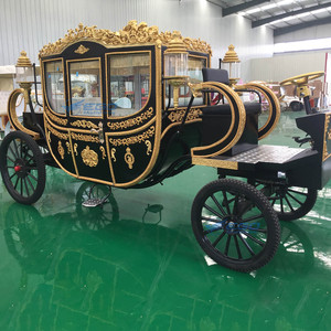 Carruaje Eléctrico y de Caballos de Lujo para Parques Ecuestres y Atracciones, Carruaje Real Negro de Alta Calidad - Product Image 6