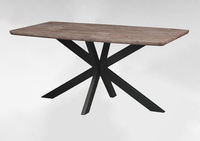 Milieu du siècle pas cher prix moderne solide noir Durable jambes cadre en forme de X métal araignée jambe de Table pour pieds de meubles