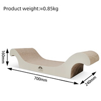 Jouets interactifs améliorés de grattoir de chat de carton de lit de chat de chaise ondulée