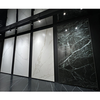 Dalles de Porcelaine Grand Format 3200*1600MM, Design Populaire Aspect Marbre, Pierres Frittées Ultra Brillantes pour Murs et Revêtements de Sol