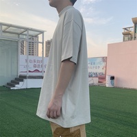 Vêtements OEM Streetwear Personnalisés Col Montant Coton Coupe Droite Manches Hip Hop Uni Marque 180 Grammes Sérigraphie Été