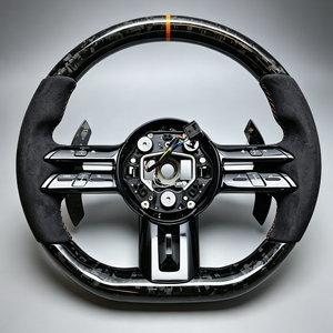 Volant personnalisé en fibre de carbone forgée, très demandé, pour <span class=keywords><strong>Mercedes</strong></span> Benz AMG GT G63 W213 W223 W206 W205 W204 A45 GLA45 E63 G65 - Product Image 1