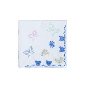 Embroidery <b>butterfly</b> <b>Charms</b> Handkerchief for Women Pure Cotton Sweat Absorbent Small Handkerchieves - Product Image 2