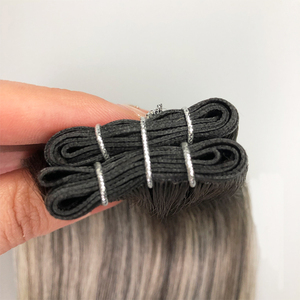 Russian Remy Hair extension Genius wedft Machine Double wedft tinto bianco <span class=keywords><strong>biondo</strong></span> <span class=keywords><strong>capelli</strong></span> umani - Product Image 4