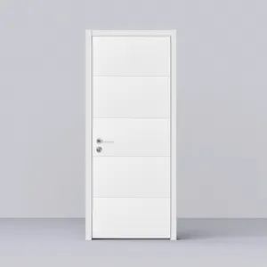 Porta fechada madeira lisa hdf 10mm, madeira sólida borda balanço composto prevenção de aquecimento moderno para apartamento