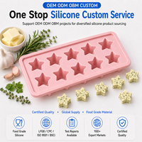 Plateau de portionnement en silicone de qualité alimentaire Star Herb Butter, 10 cavités, pour la préparation de repas à l'ail et l'approvisionnement des restaurants