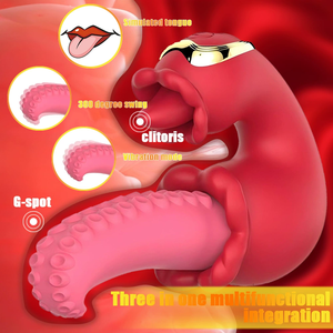 Vibradores de tentáculo de pulpo al por mayor, juguetes sexuales de doble lengua, vibradores oscilantes para lamer el clítoris y el punto G para mujeres - Product Image 4