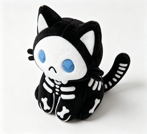 Peluche <span class=keywords><strong>de</strong></span> Gato Esqueleto Personalizado OEM ODM, Lindo y Espeluznante, Regalo <span class=keywords><strong>de</strong></span> Halloween y Día <span class=keywords><strong>de</strong></span> <span class=keywords><strong>Muertos</strong></span>, Venta al por Mayor Directa <span class=keywords><strong>de</strong></span> Fábrica - Product Image 4