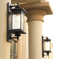 Lampes solaires murales extérieures antiques en aluminium, lanterne de jardin, luminaire mural LED extérieur étanche